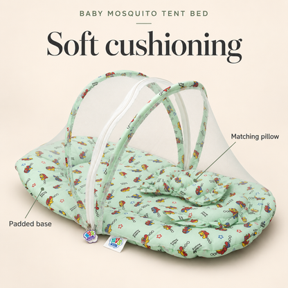 NVS Kids Baby Mosquito Net Tent  | Soft Cotton | Newborn & Infant Protection |Tent Bed with Soft Cushioning