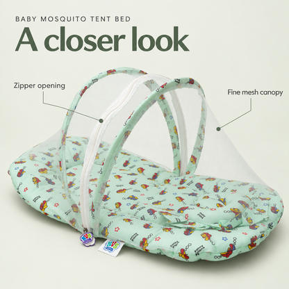 NVS Kids Baby Mosquito Net Tent  | Soft Cotton | Newborn & Infant Protection |Tent Bed with Soft Cushioning